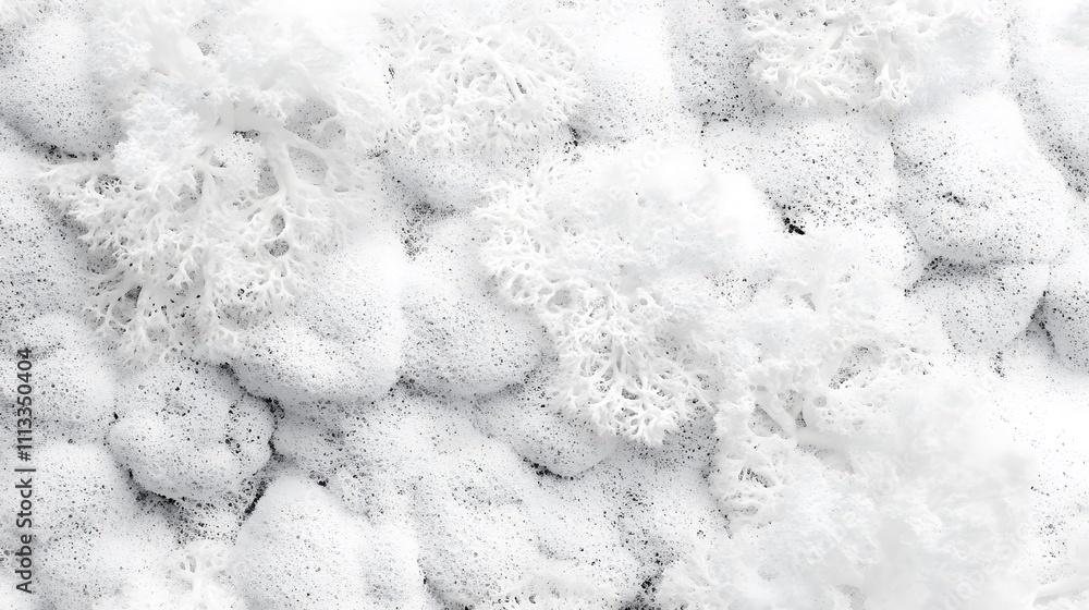 Poster a close-up of white coral-like structures resembling a textured surface.