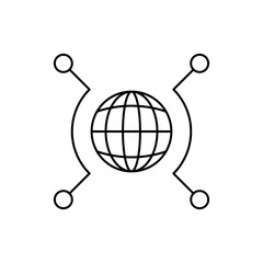 Outline Icon Network, for Optimization.