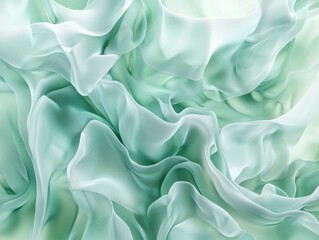 Obraz premium Close-up of green fabric texture