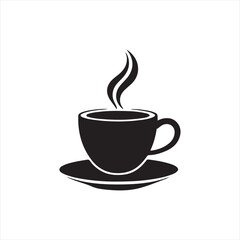 Coffee cup silhouette vector icon design whit a white background.