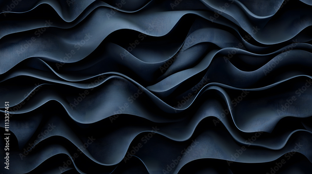 Poster dynamic textured waves abstract art digital design modern aesthetic close-up visual harmony in motio