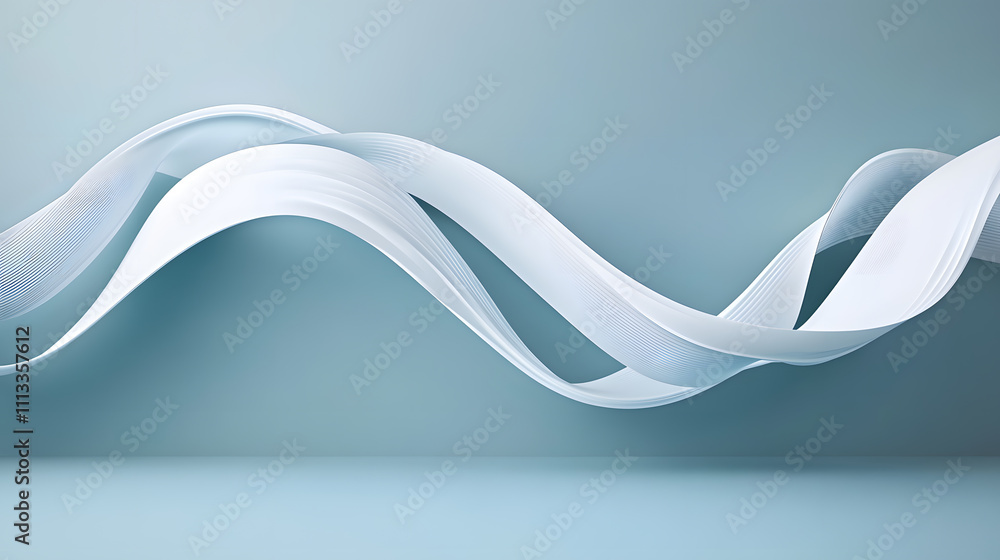 Poster dynamic wave motion studio setting abstract image minimalist environment side view visual fluidity c