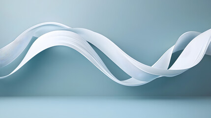 Fototapeta premium Dynamic wave motion studio setting abstract image minimalist environment side view visual fluidity concept