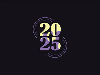 Minimalist 2025 New Year Design Simple, Stylish, Perfect for Posters, Events, Social Media, and Promotions