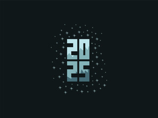 Minimalist 2025 New Year Design Simple, Stylish, Perfect for Posters, Events, Social Media, and Promotions