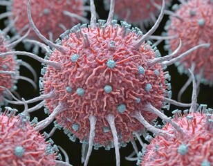 Virus Bacteria Scientific Image for Medical and Educational Projects