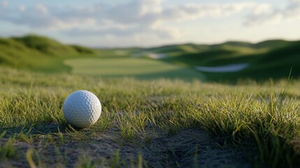 golf ball on the golf course,website header  - ai