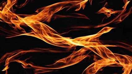 Fototapeta premium Striking fire set against a black background