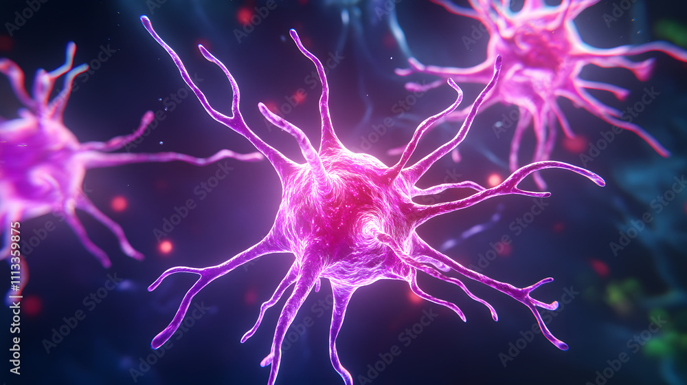 Aufkleber neuroscientific breakthrough understanding neural networks laboratory setting digital art abstract e