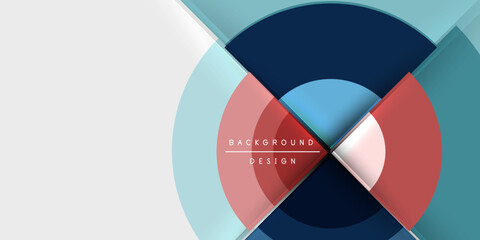 Obraz premium Techno circles and semi circles. Vector Illustration For Wallpaper, Banner, Background, Card, Book Illustration, landing page