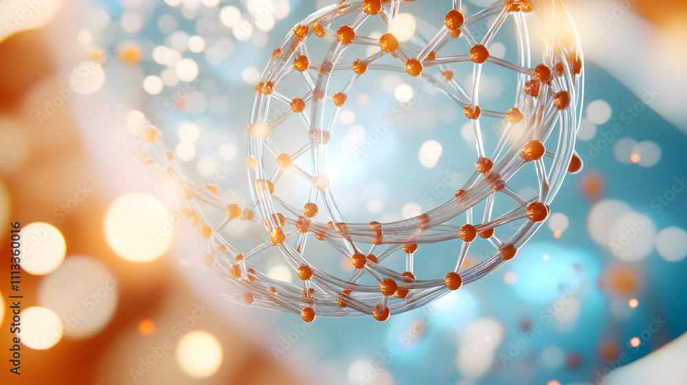 Poster dynamic molecular structure animation science laboratory digital art abstract environment close-up v