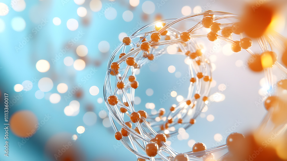 Poster dynamic molecular structure animation digital studio 3d visualization futuristic environment close-u