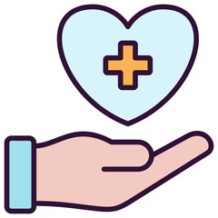 Fototapeta premium Health Outline Color Icon