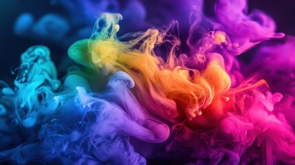 Vibrant Colors Dance in Abstract Ink Swirl, Creating a Stunning Visual Masterpiece