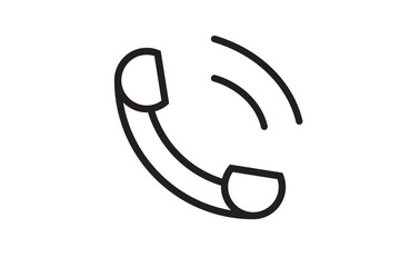 Phone icon in flat style. Vector illustration on isolated background.