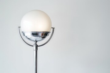 Classic Chrome Floor Lamp with Globe Shade