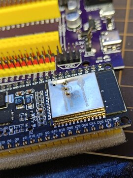 Damaged electronic circuit board esp32
