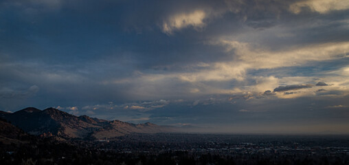 Boulder foothills sunrise