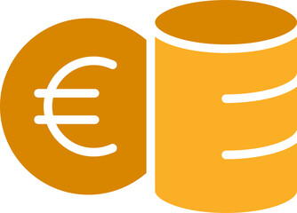 Obraz premium Pile of Euro Money Coins Icon 