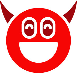 Smile Devil Icon Illustration