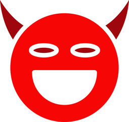 Smile Devil Icon Illustration