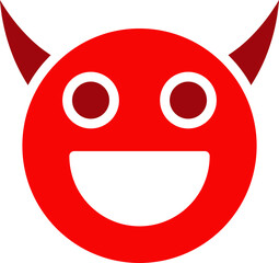 Smile Devil Icon Illustration