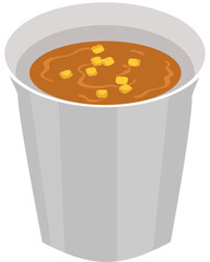 Pani puri Indian food illustration.