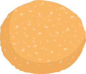 Pani puri Indian food illustration.