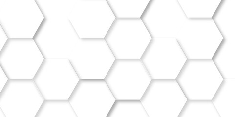 Abstract white background with hexagons . white Hexagonal Background Luxury White Pattern seamless bright white abstract honeycomb background 3D Futuristic abstract geometric mesh cell texture.	
