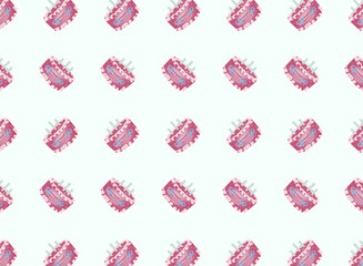 Vintage Cake Textile Patterns Mint