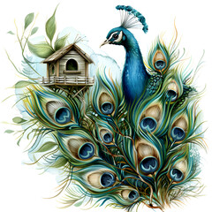 Wonderful peacock feather image