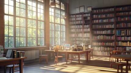 Sunlit Library