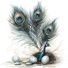 Wonderful peacock feather image