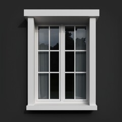 Modern and minimal house window for interior decoration isolated 