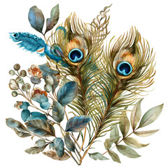 Wonderful peacock feather image