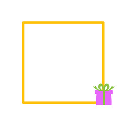 frame with gift box