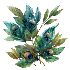 Wonderful peacock feather image