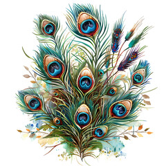 Wonderful peacock feather image