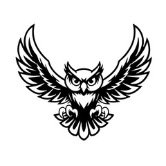 Owl illustration vector icon