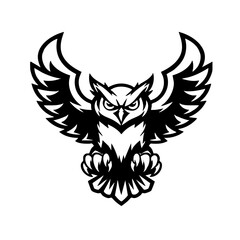 Owl illustration vector icon