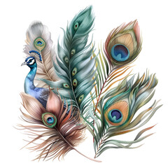 Wonderful peacock feather image