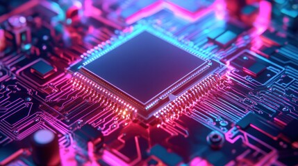 Circuit Board with a CPU Chip