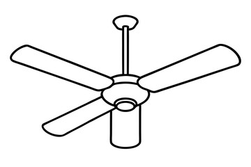 Ceiling Fan Vector Illustration.