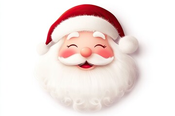 Adorable Smiling Santa Claus on a Festive Background