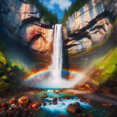 Majestic Waterfall Oasis