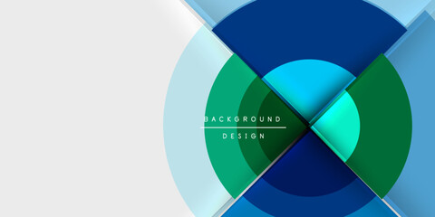 Techno circles and semi circles. Vector Illustration For Wallpaper, Banner, Background, Card, Book Illustration, landing page