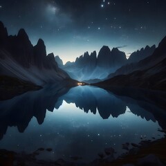 Ethereal Mountain Reflection