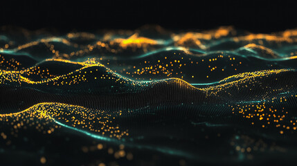 background network points Earth's surface wave background Abstract digital wave background information technology background The background is the background. gradient wave digital wave ban