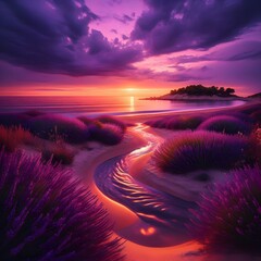Ethereal Lavender Sunset