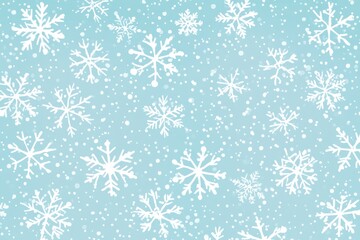 Christmas Blue Background with Snowflakes and Waves